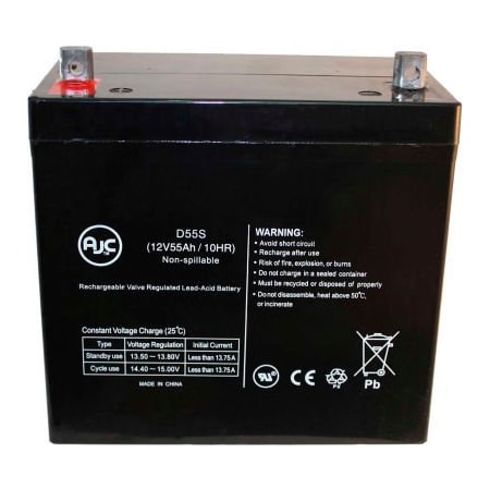 Battery Clerk AJC Interstate DCS-50U DCS50U 12V 55Ah Sealed Lead Acid Battery INTERSTATE-DCS-50U DCS50U